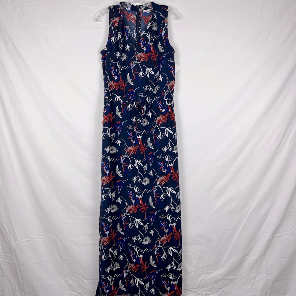 HALOGEN • Blue Floral Maxi Dress Size Small
